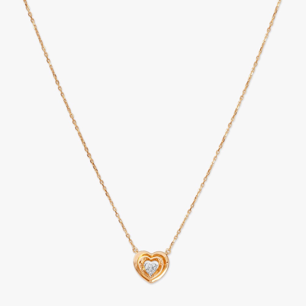 Heartline Charm Diamond Pendant with Chain,,hi-res image number null