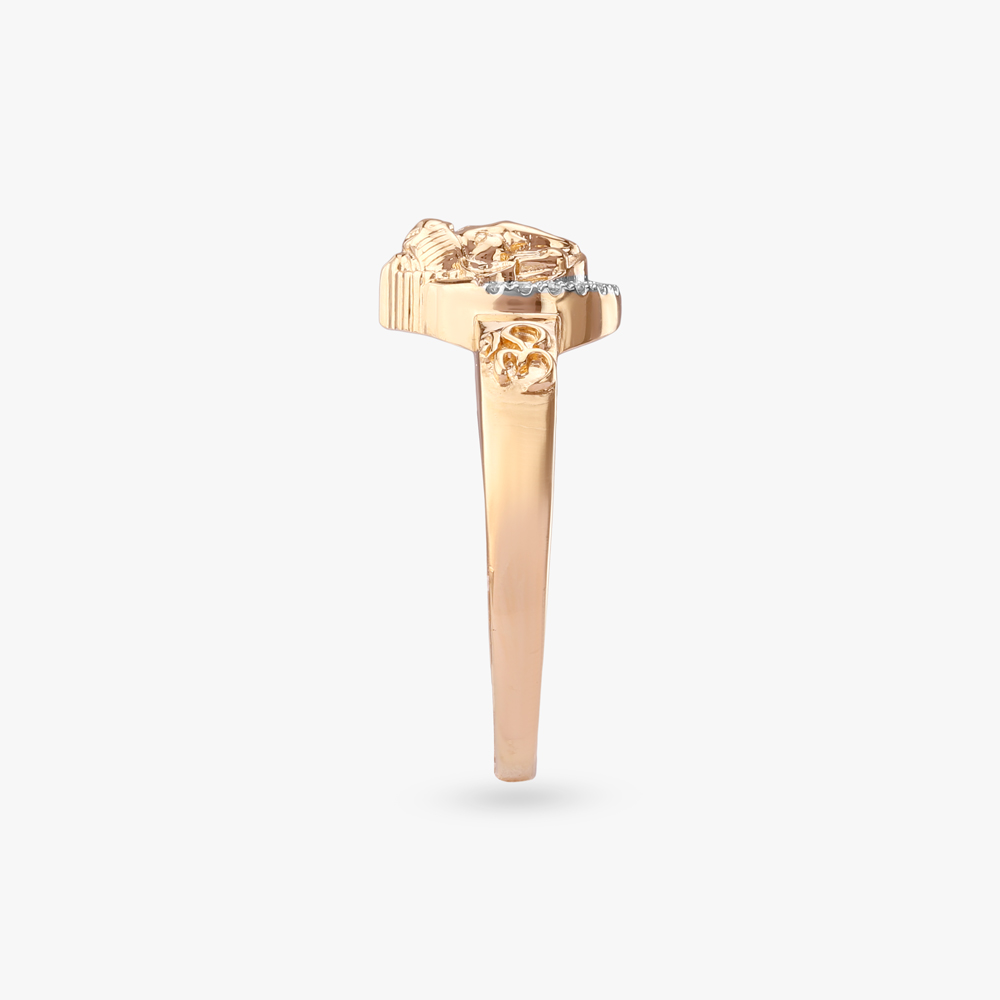 Ganesha Glow Diamond Ring for Men,,hi-res image number null