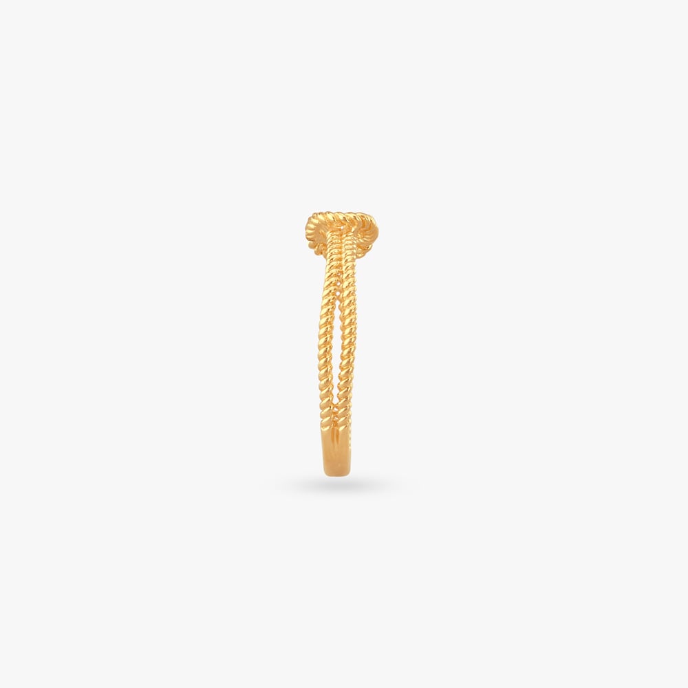 Knotted Grace Gold Ring,,hi-res image number null