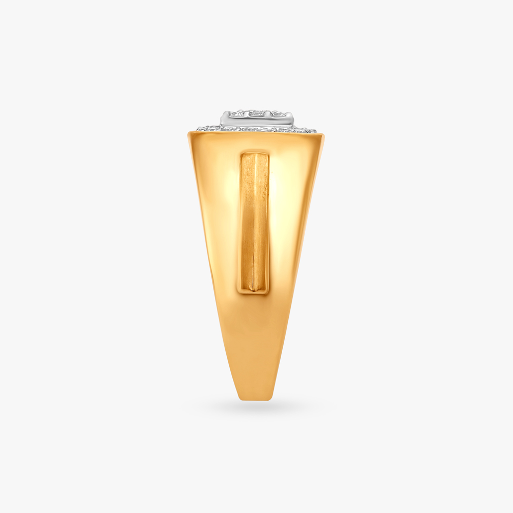 Sophisticated Staple Diamond Ring For Men,,hi-res image number null