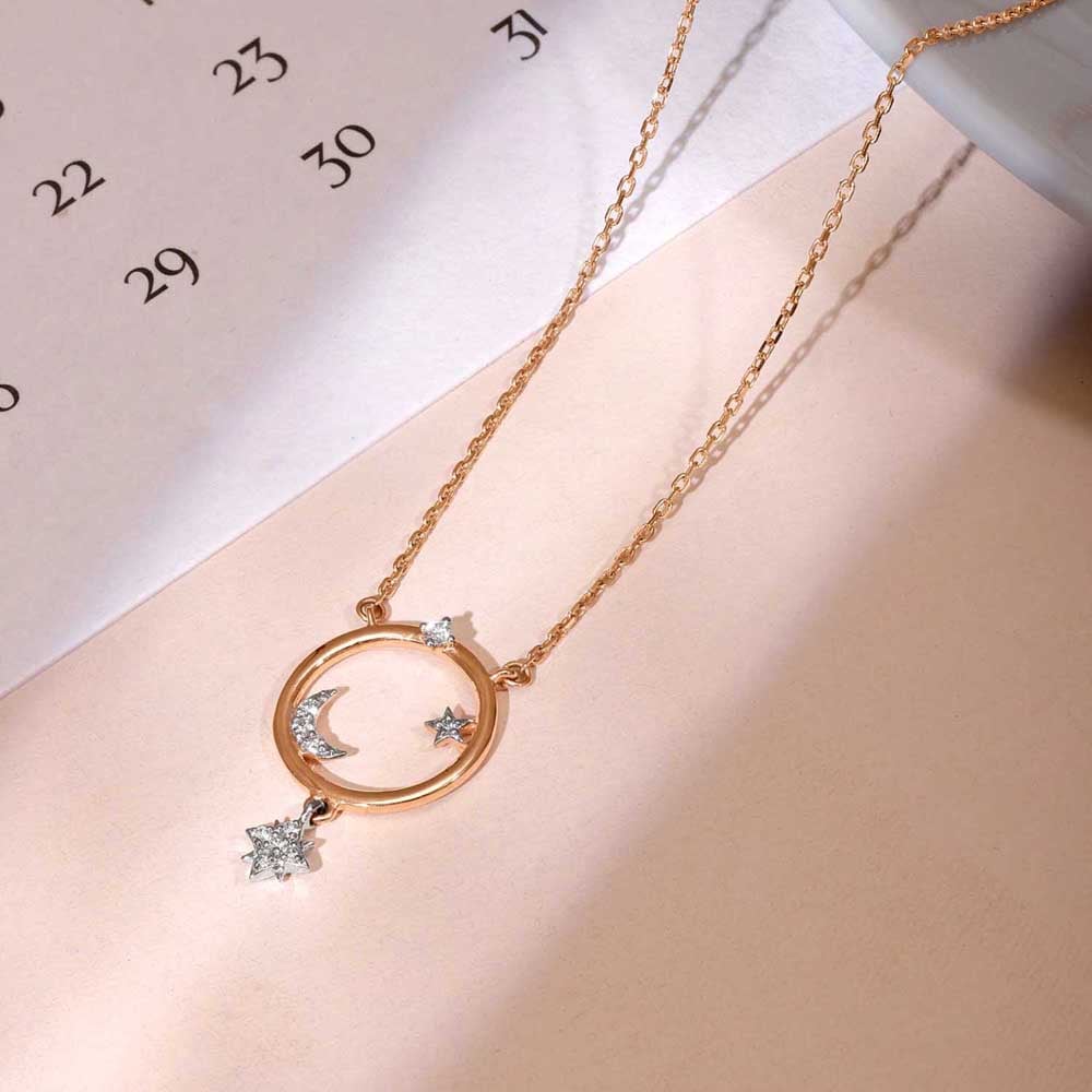 Starry Whirl Diamond Necklace,,hi-res image number null