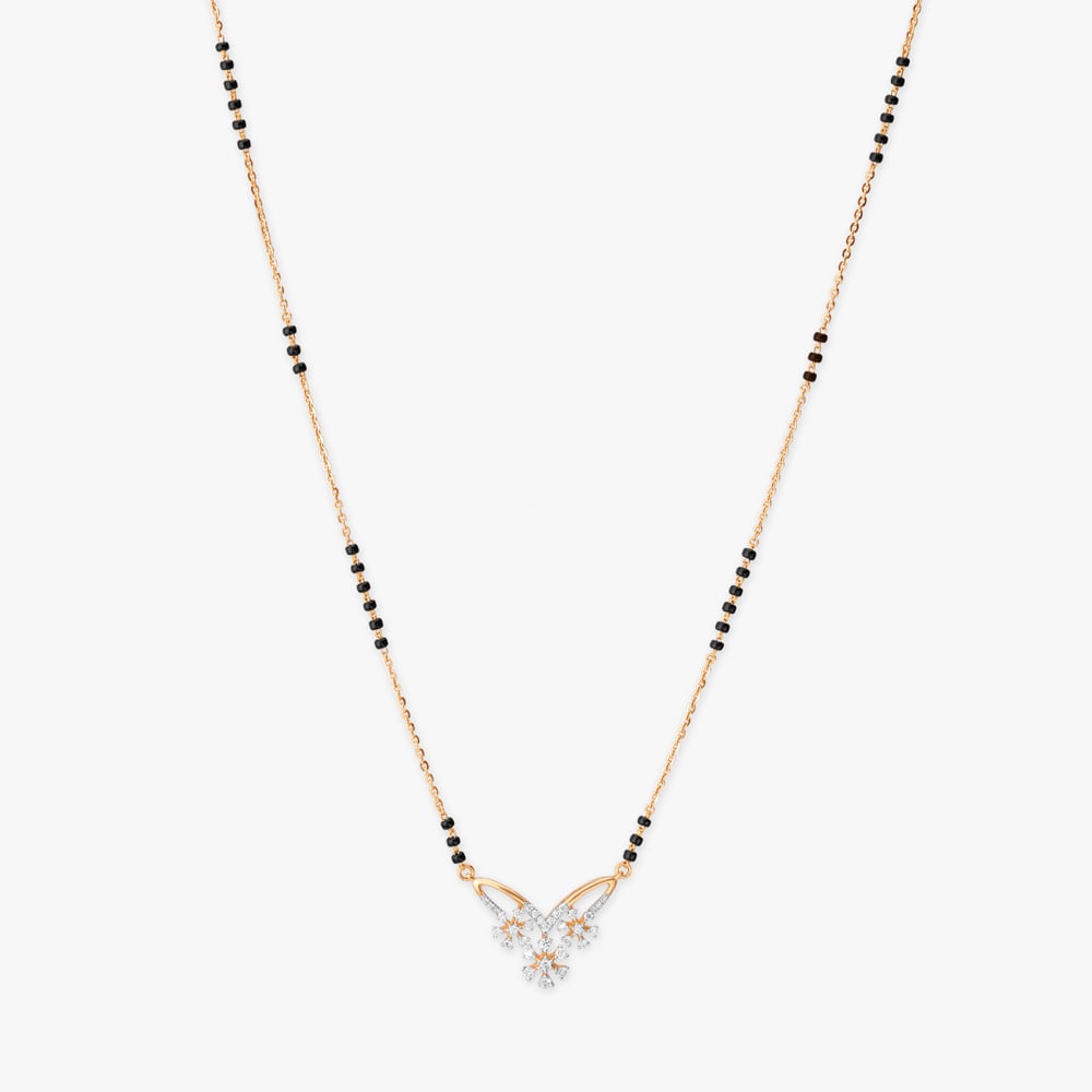 Flutter Bloom Diamond Mangalsutra,,hi-res image number null