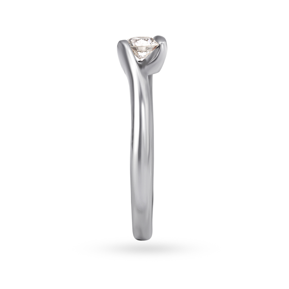Wave Patterned Platinum and Diamond Ring,,hi-res image number null