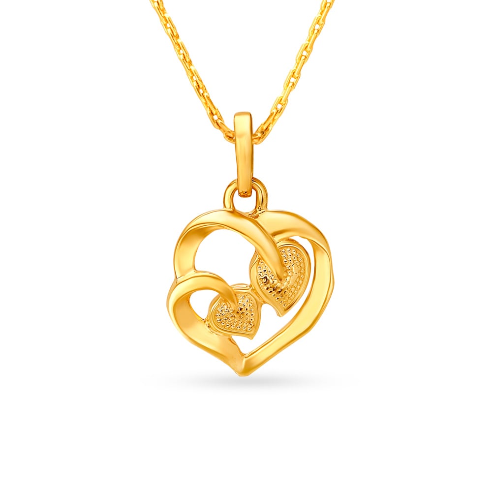 

Double Leaf Gold Pendant