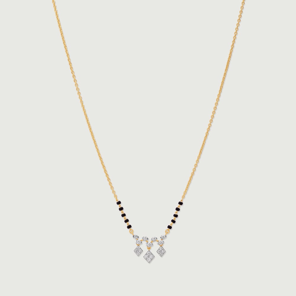 Striking Cascading Diamond Mangalsutra,,hi-res image number null