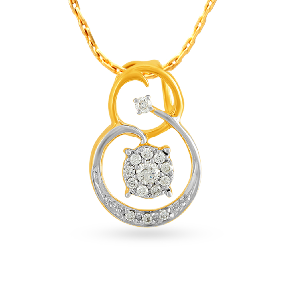 Buy Refined Gold & Diamond Pendant Online Tanishq
