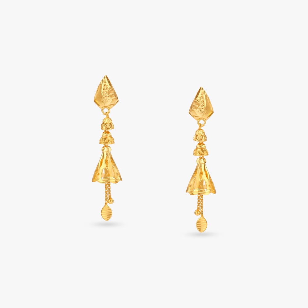 

Angular Charm Gold Drop Earrings
