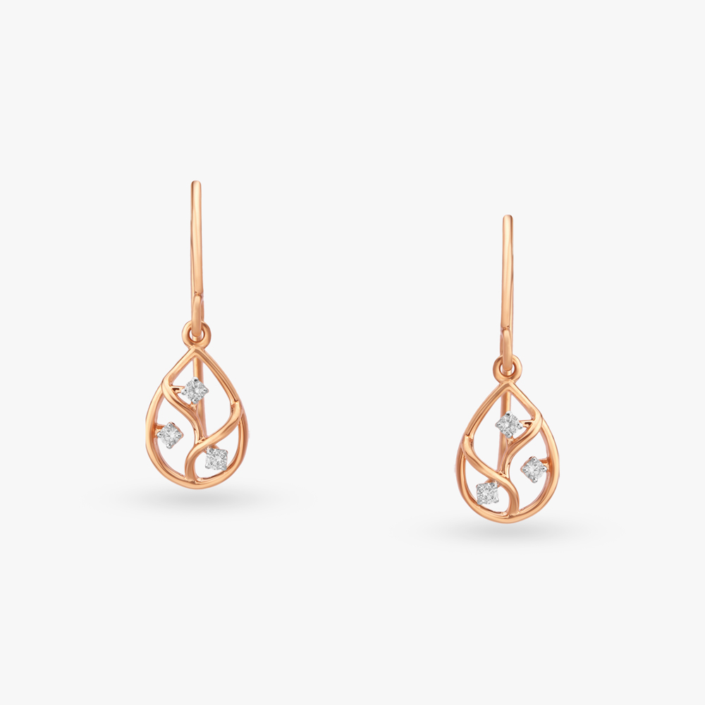 Elegant Diamond Drop Earrings,,hi-res image number null