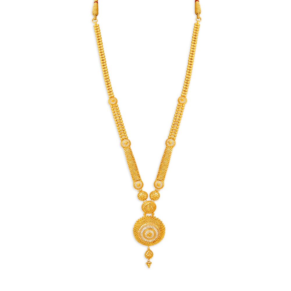 

Stately Temple Gold Haaram for the Indian Bride