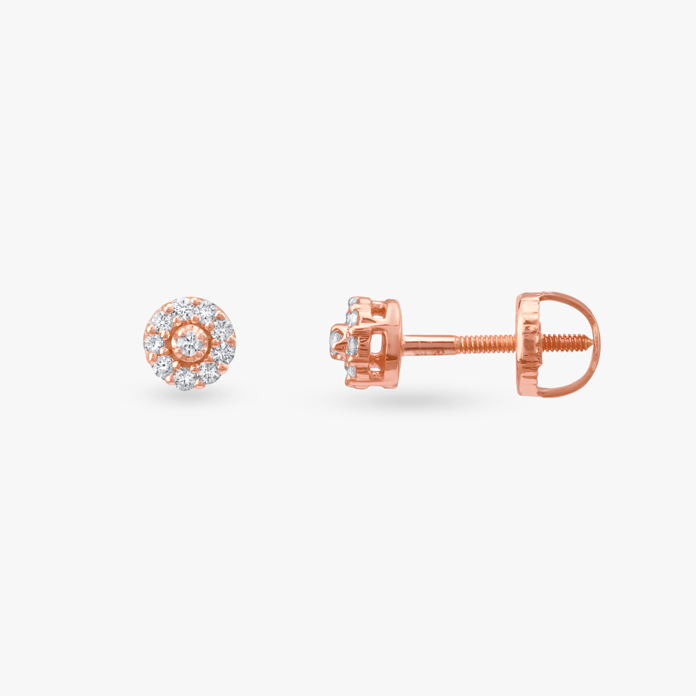 Petal Shine Diamond Stud Earrings,,hi-res image number null