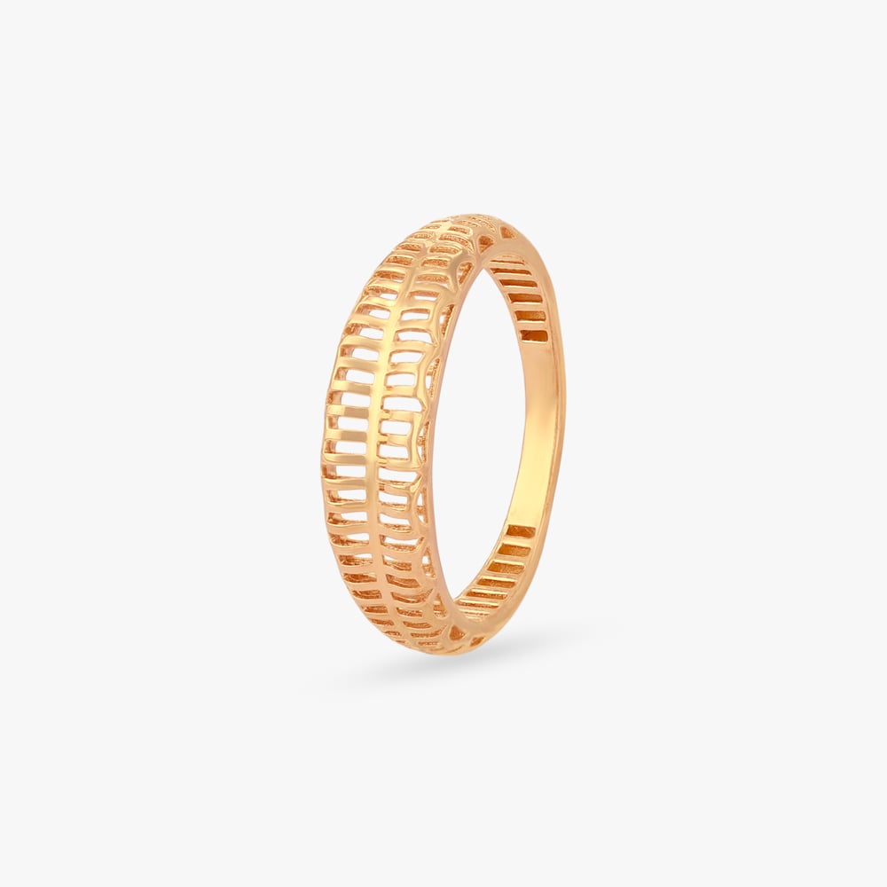 Lattice Crest Gold Ring,,hi-res image number null