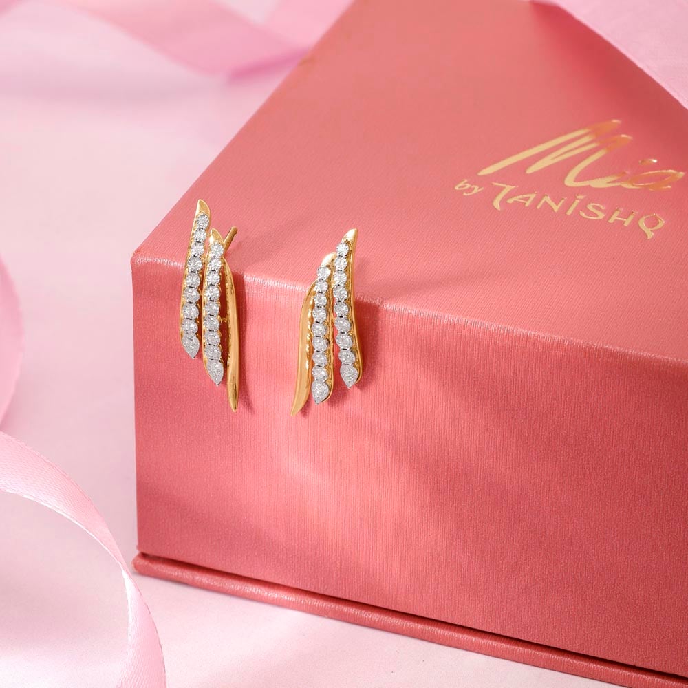 Spark Wing Diamond Stud Earrings,,hi-res image number null