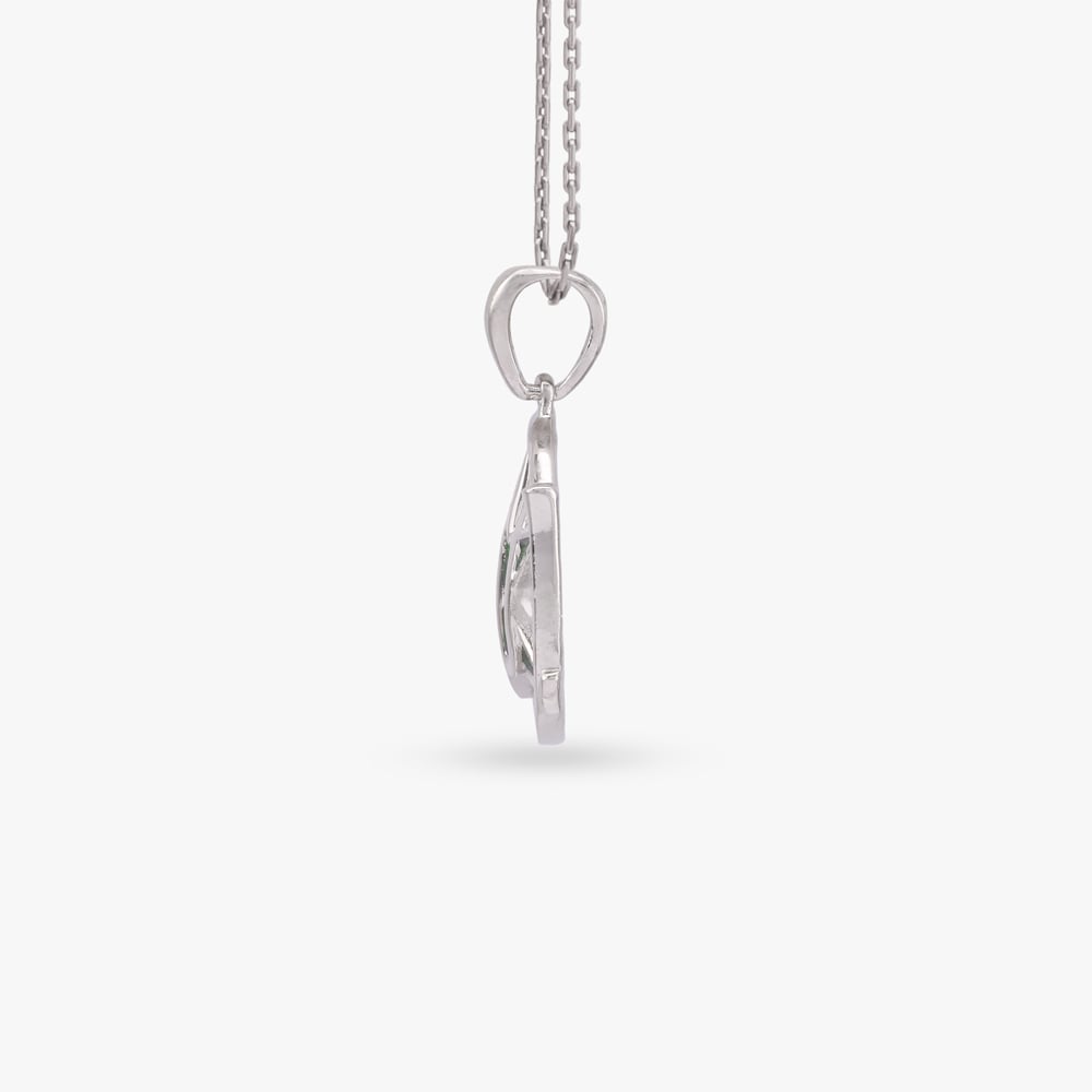 Glimmer Crescent Silver Pendant,,hi-res image number null