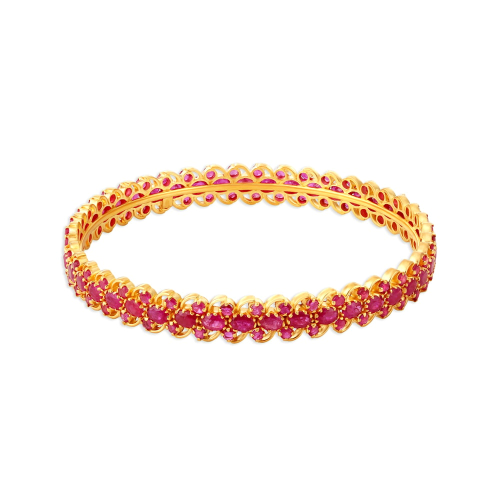 Tanishq Magnificent Gold Emerald Ruby Bangle in Dadar - magicpin | August,  2023
