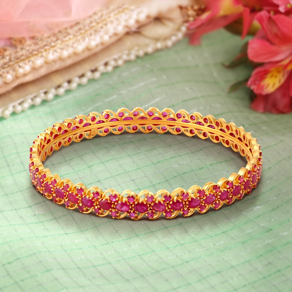 Cute Ruby Bangles - South India Jewels