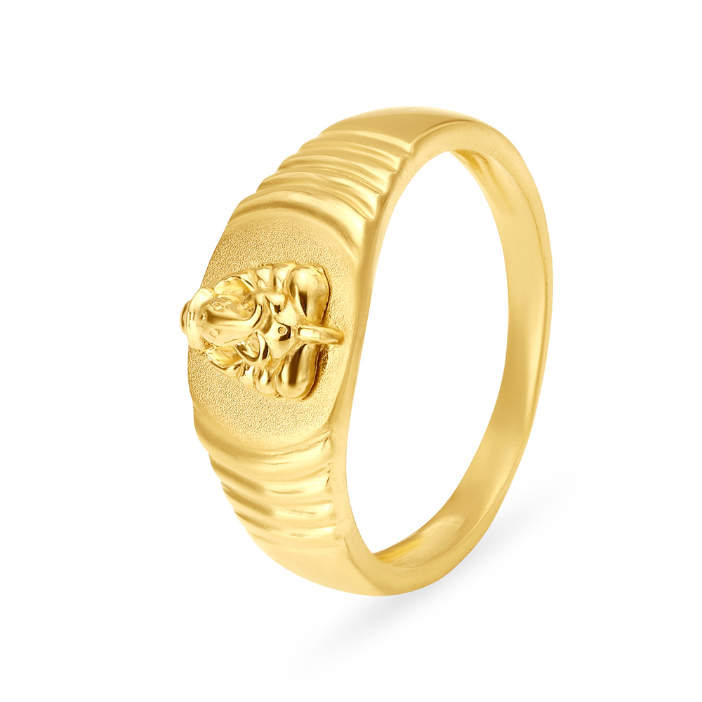 Lord Ganesha Ring in 14k Solid Gold - Gleam Jewels