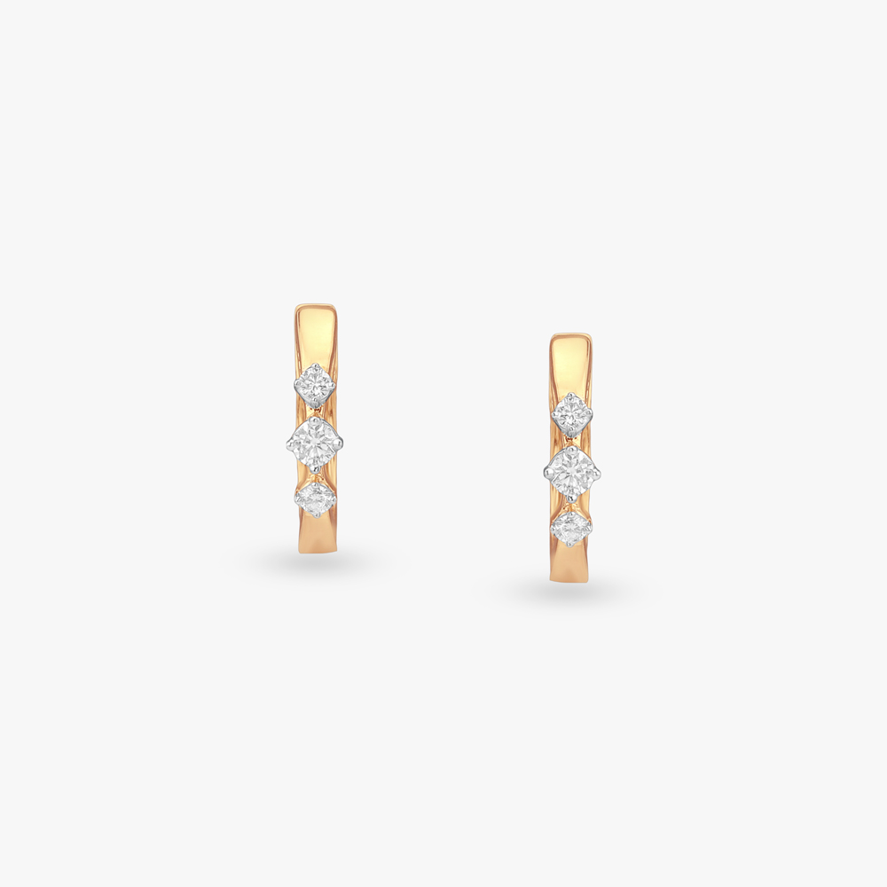 Stellar Trio Diamond Hoop Earrings,,hi-res image number null
