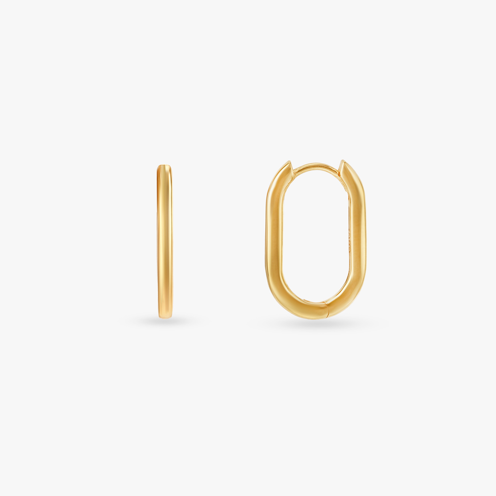Minimalist Chic Gold Hoop Earrings,,hi-res image number null