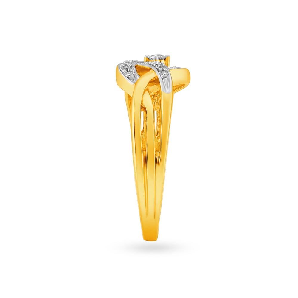 Entwined Diamond Finger Ring,,hi-res image number null
