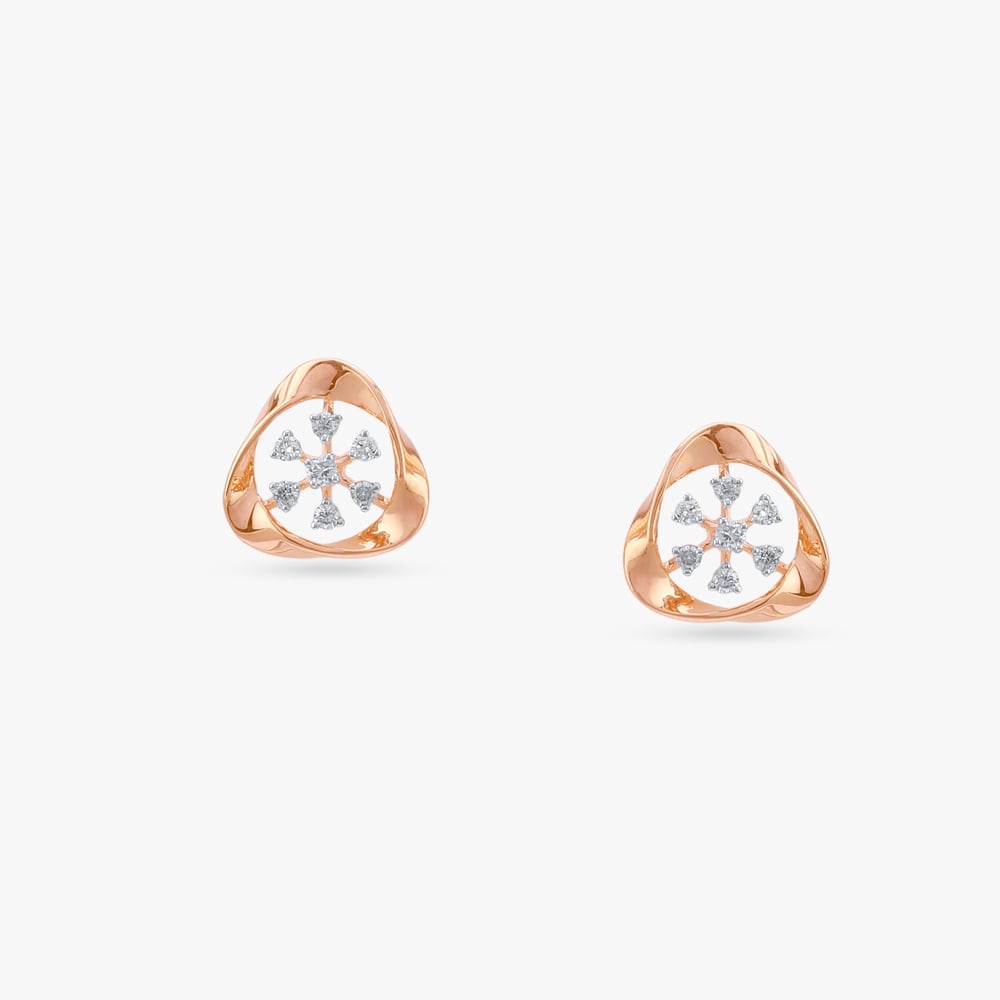 Ros Mosaic Diamond Stud Earrings,,hi-res image number null