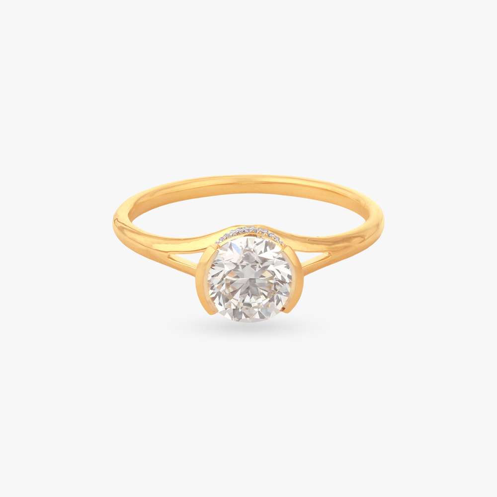 Floating Halo Solitaire Ring,,hi-res image number null