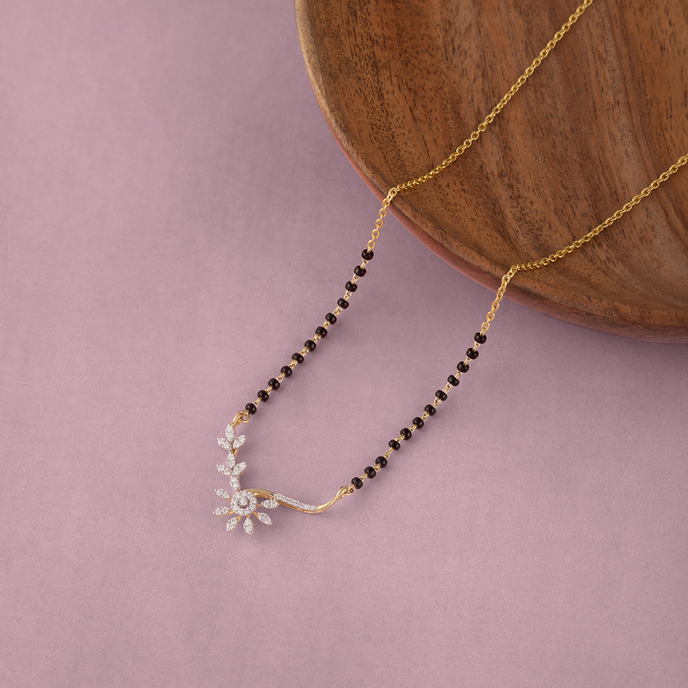 Floral Radiance Gold and Diamond Mangalsutra,,hi-res image number null