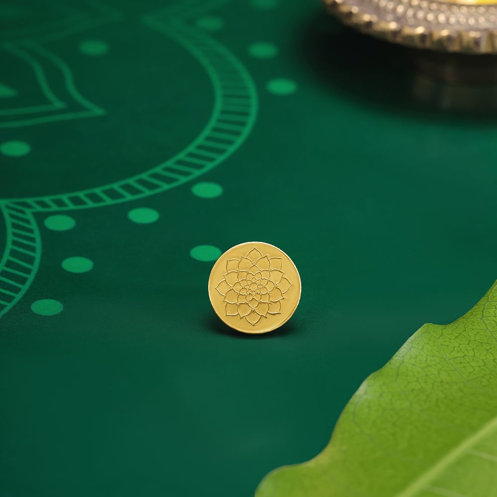 1 Gm 24 Karat Lotus Gold Coin