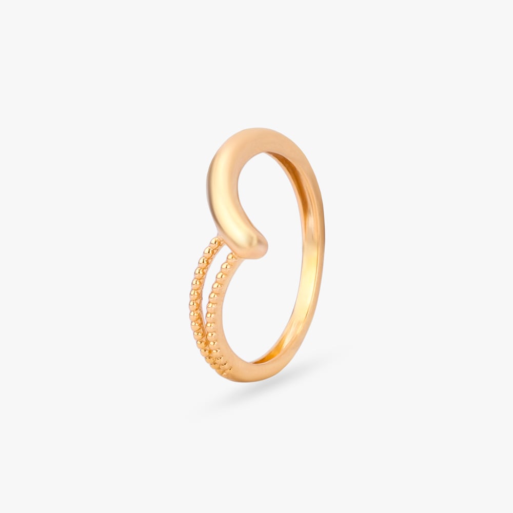 Sculpted Split Gold Ring,,hi-res image number null
