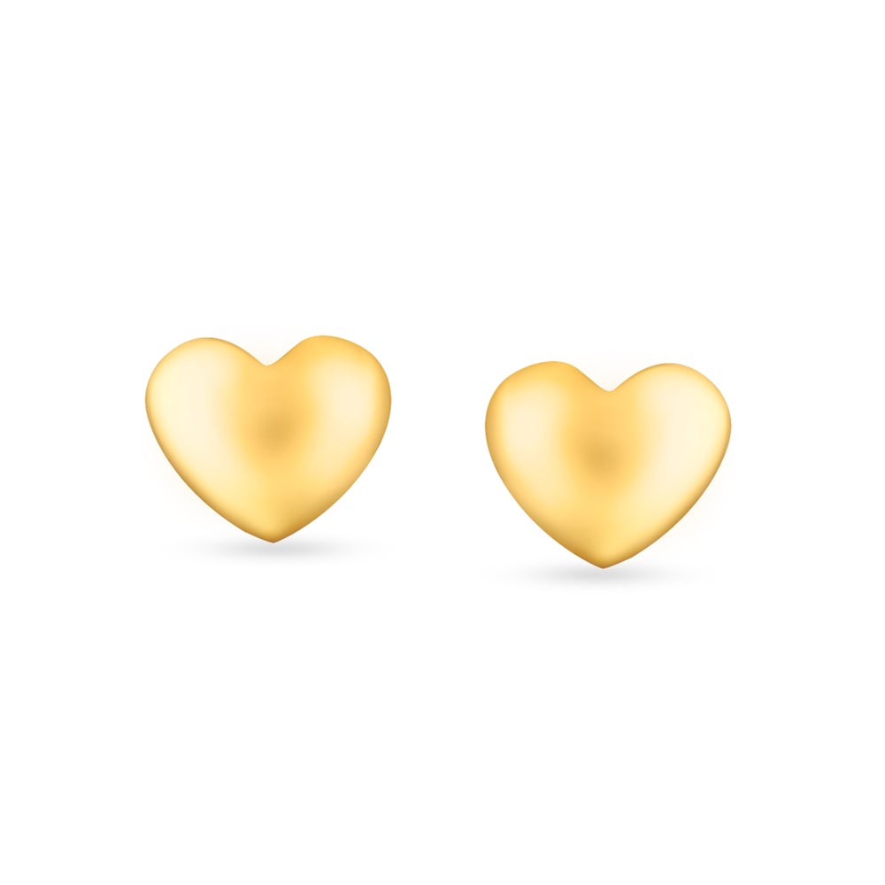Romantic Heart Pattern Stud Earrings