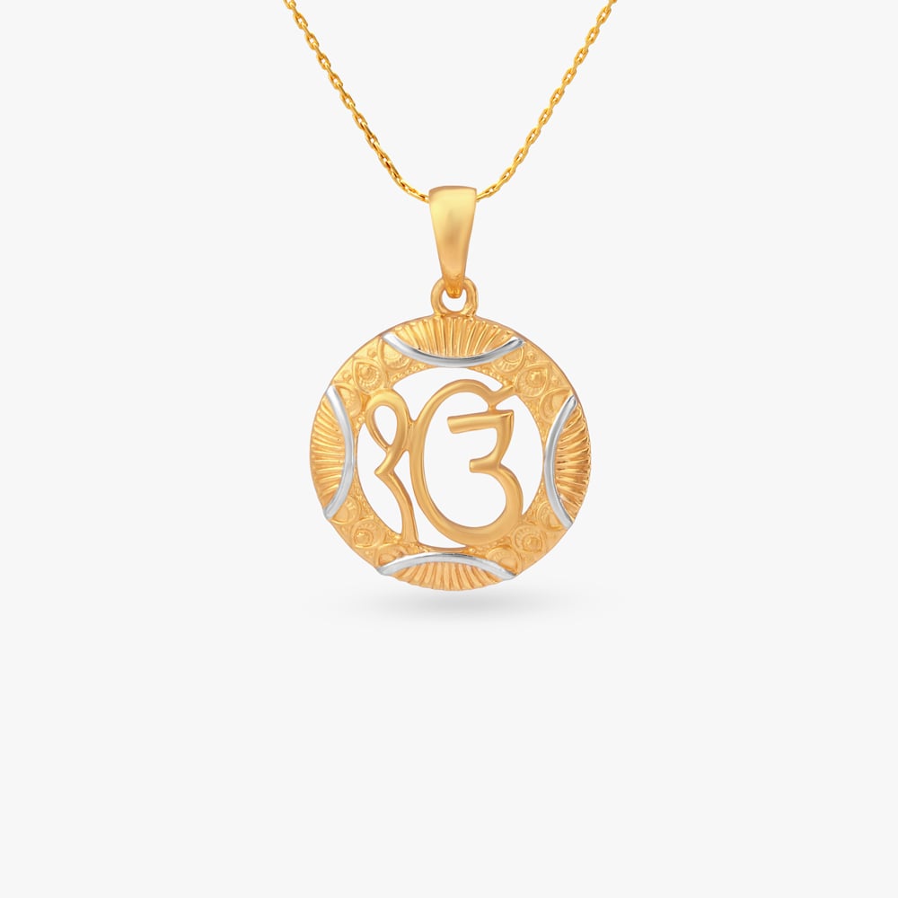 

Ik Onkar Khanda Gold Pendant for Men