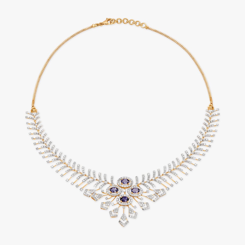 Ornate Opulence Natural diamond Necklace Set,,hi-res image number null