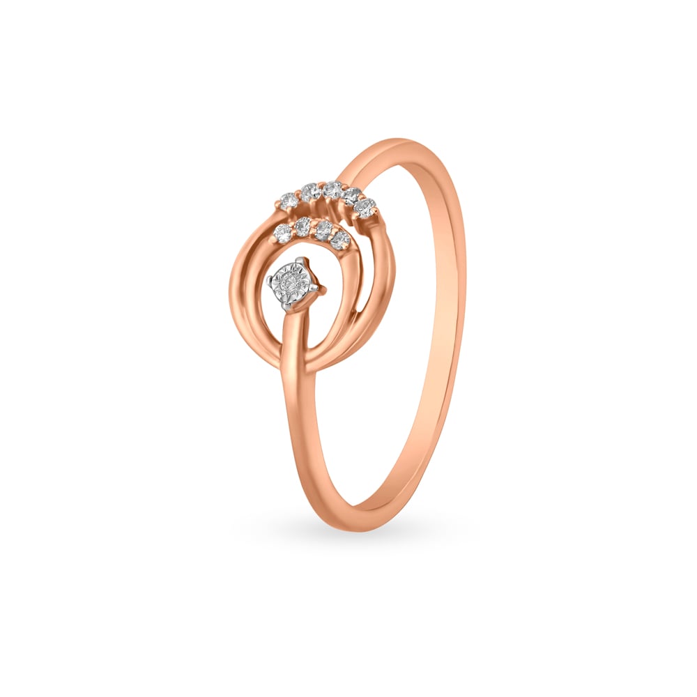 

Crossover Diamond Finger Ring