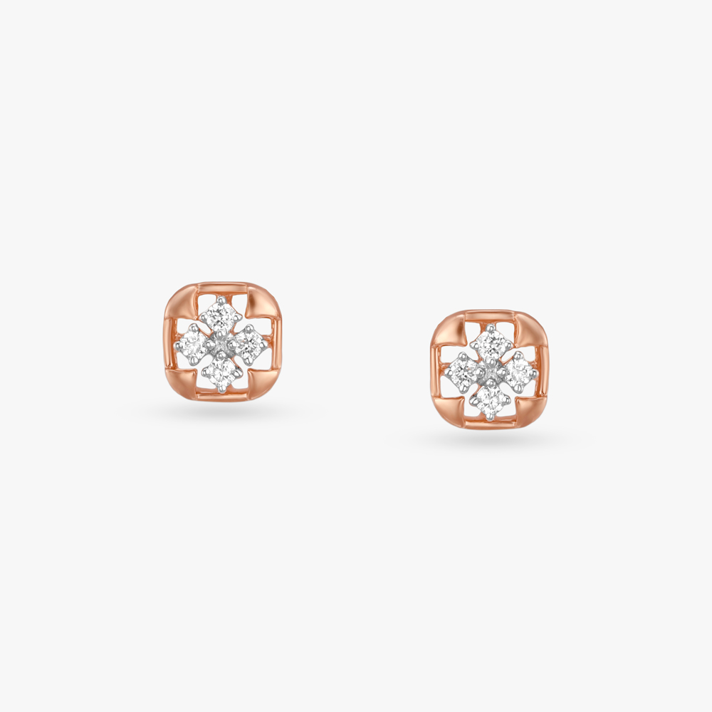 

Blush Bloom Diamond Stud Earrings