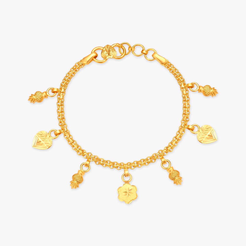 American Designs 14K Gold-Plated Bangle Bracelet Expandable Adjustable Baby  Kids Jewelry - Walmart.com