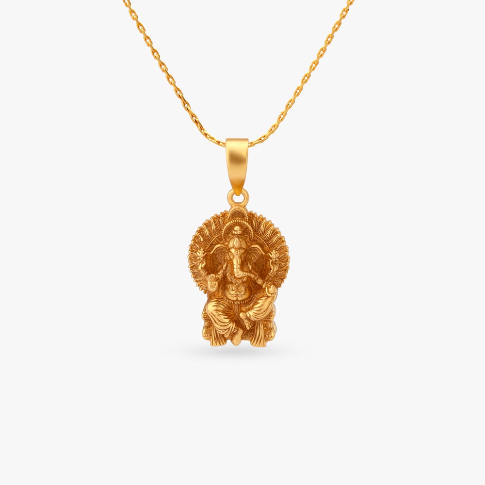 

Majestic Ganesha Gold Pendant