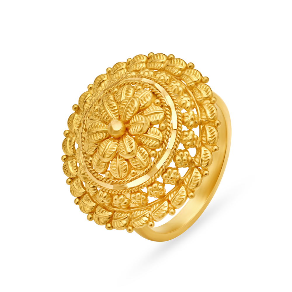 Magnificent Floral Gold Ring,,hi-res image number null