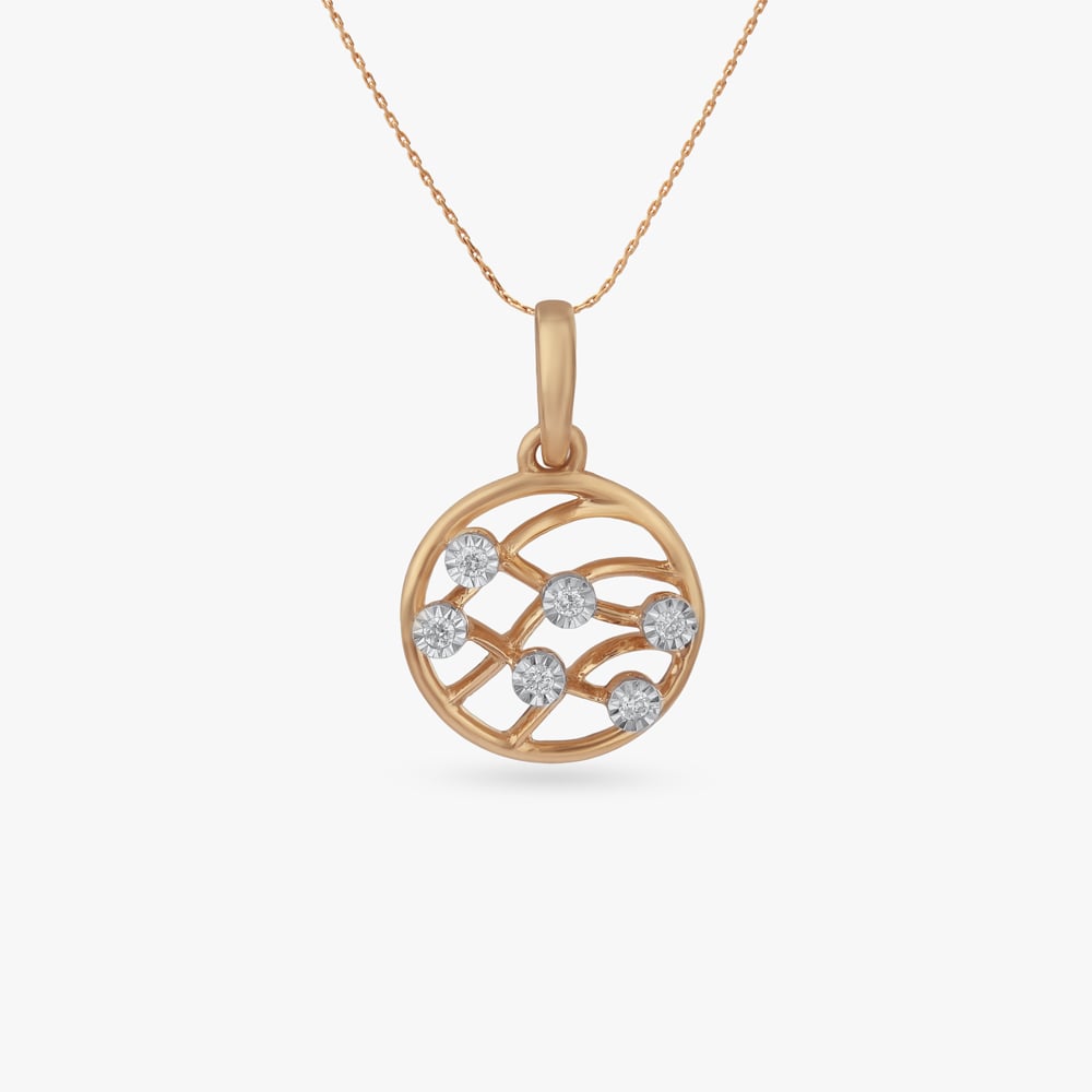 

Flowing Wave Diamond Pendant