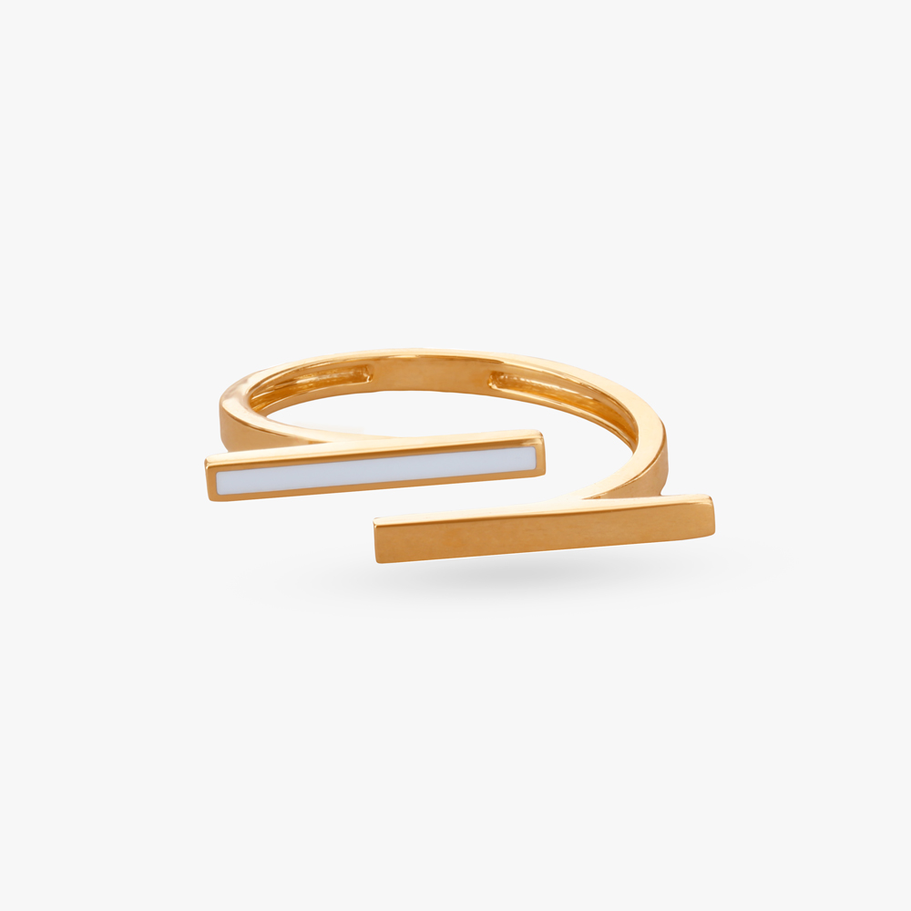 Linear Luxe Gold Finger Ring,,hi-res image number null