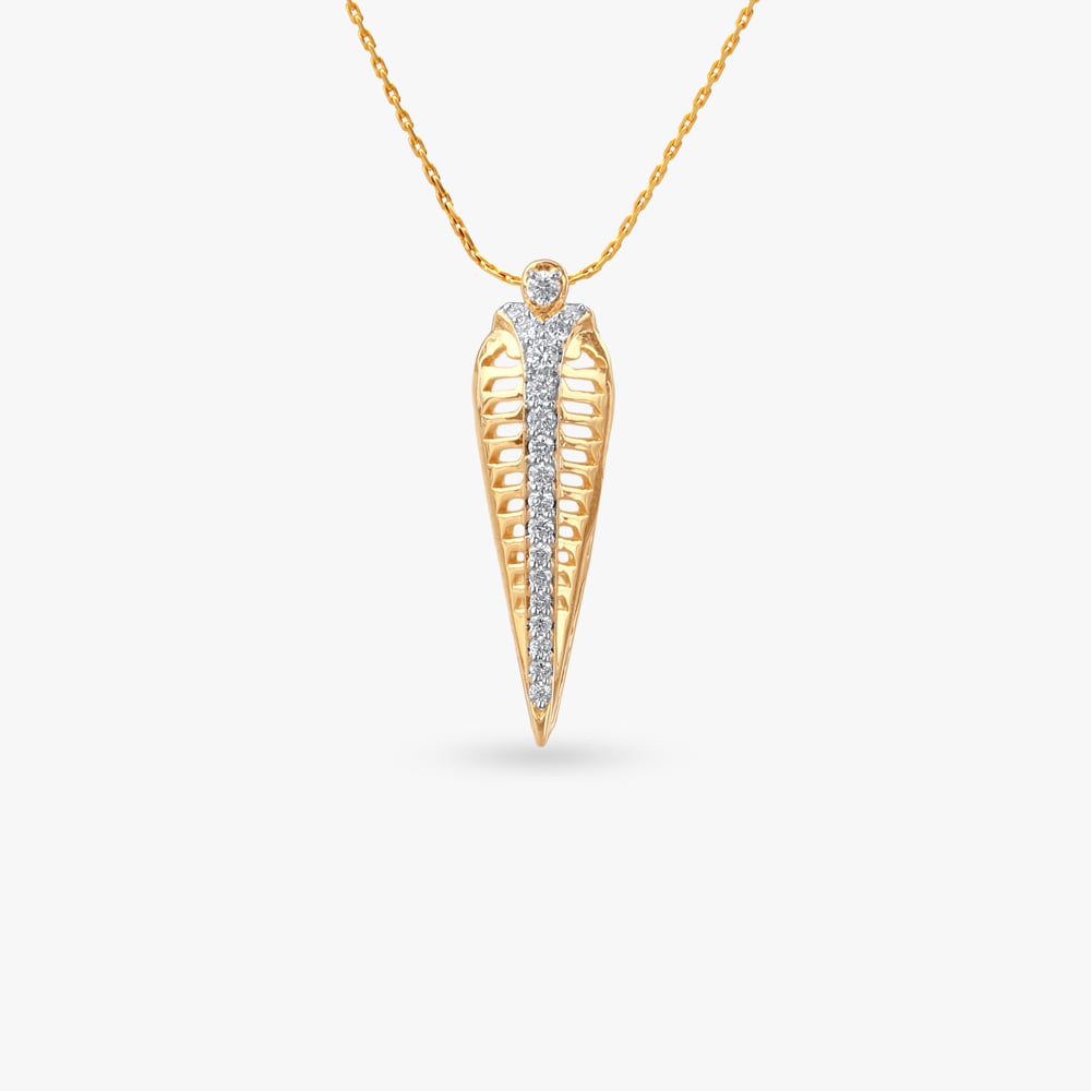 

Artistic Leaf Diamond Pendant