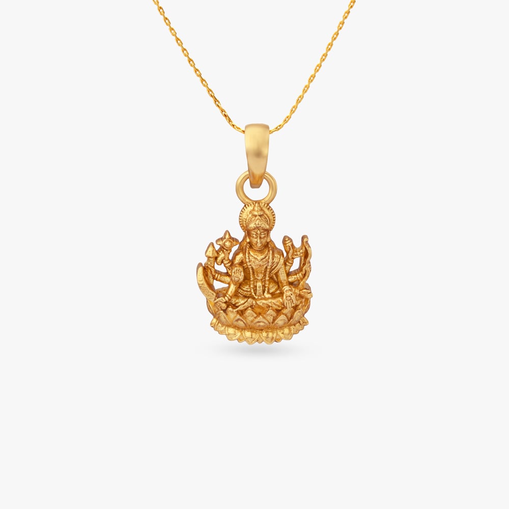 

Lotus Lakshmi Gold Pendant