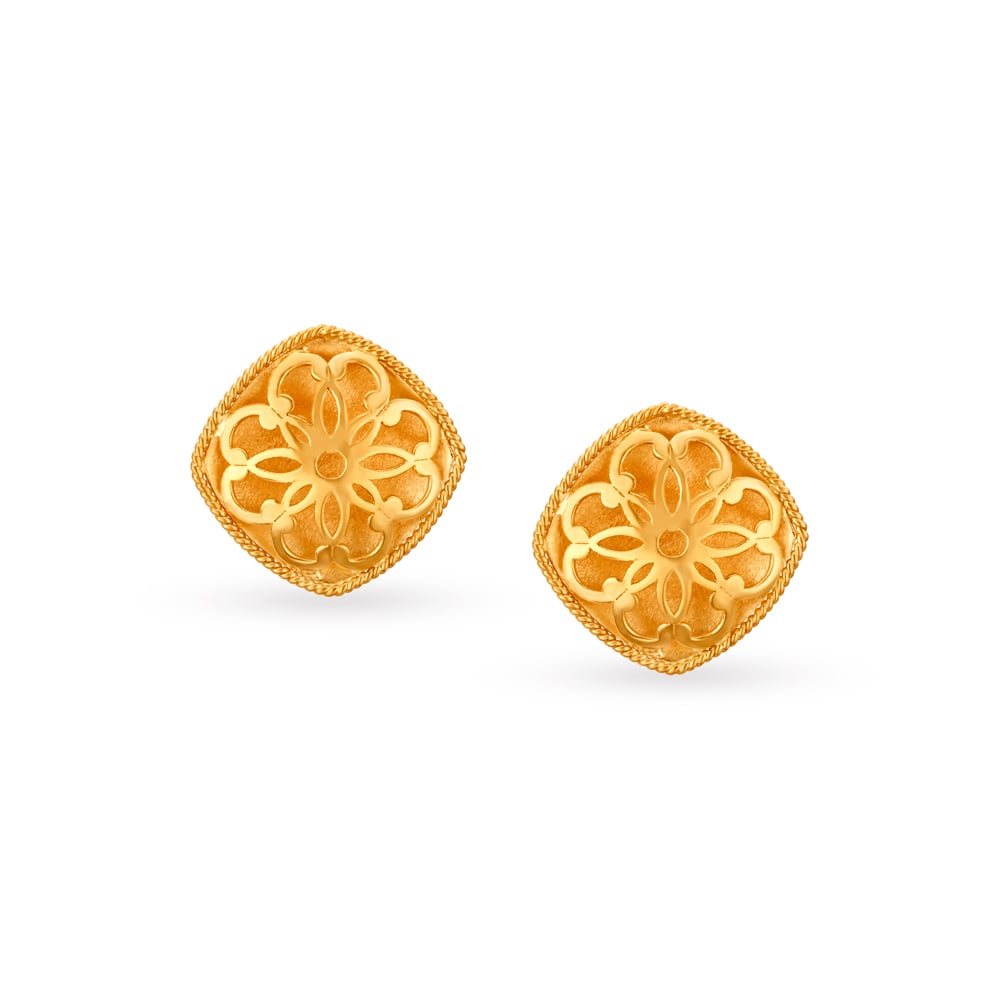 Radiant Floral Stud Earrings