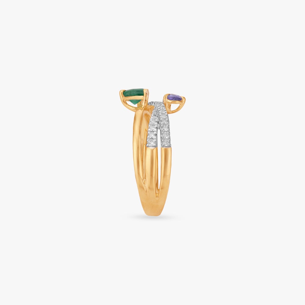 Lush Crisscross Diamond Finger Ring,,hi-res image number null
