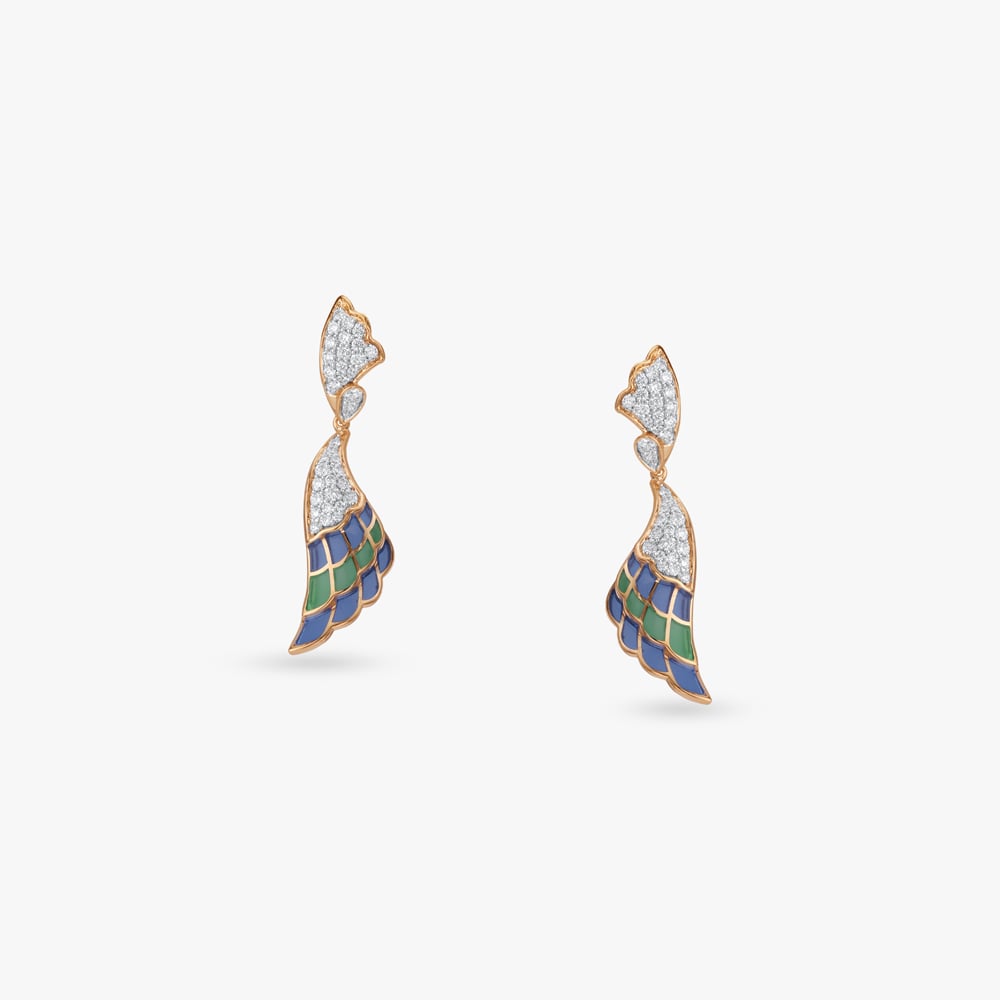 

Velocity Wing Diamond Drop Earrings