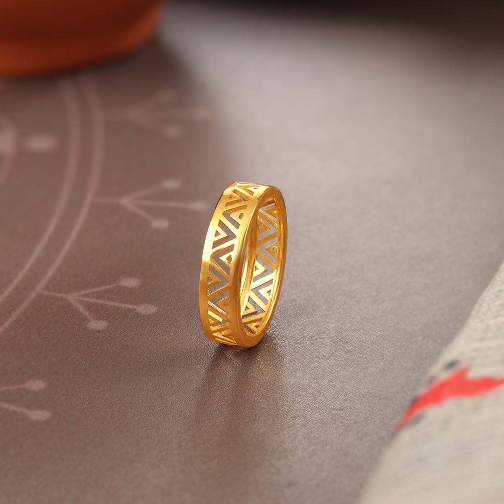 Warli Whirlwind 22KT Gold Finger Ring,,hi-res image number null
