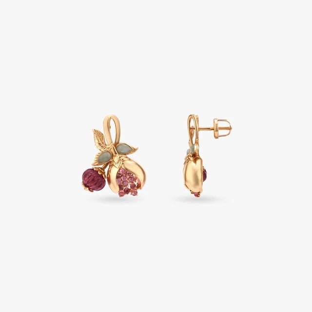 Canopy Bloom Gold Stud Earrings,,hi-res image number null