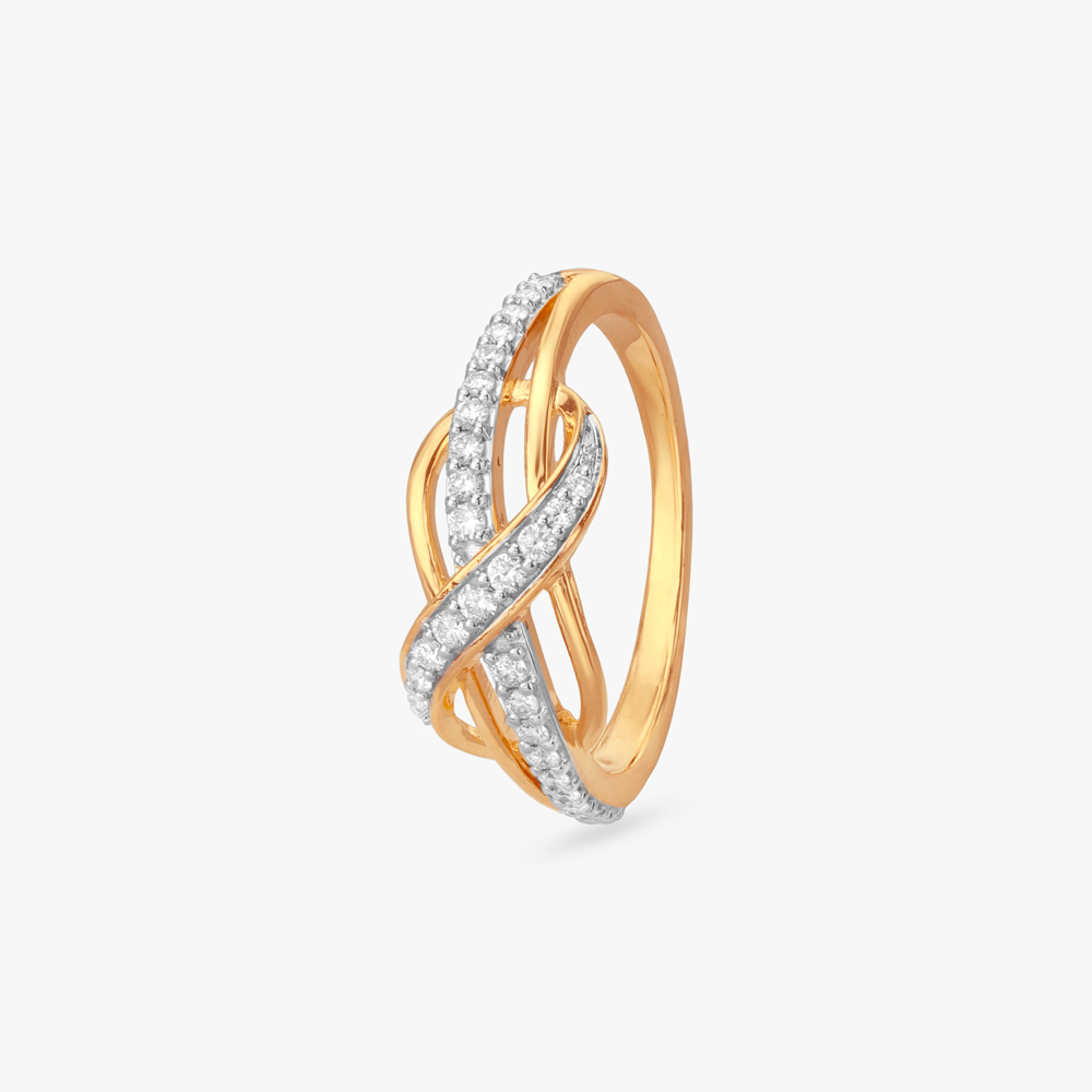 Luxe Knot Diamond Finger Ring,,hi-res image number null