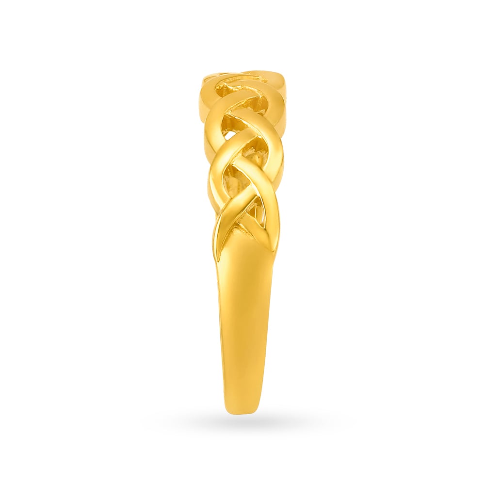 Timeless Yellow Gold Woven Finger Ring,,hi-res image number null