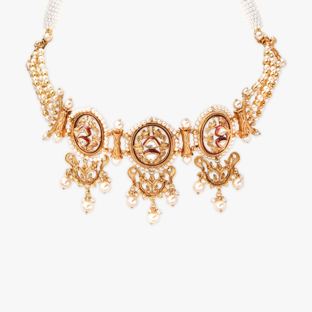 Antique Splendour Gold Necklace Set,,hi-res image number null