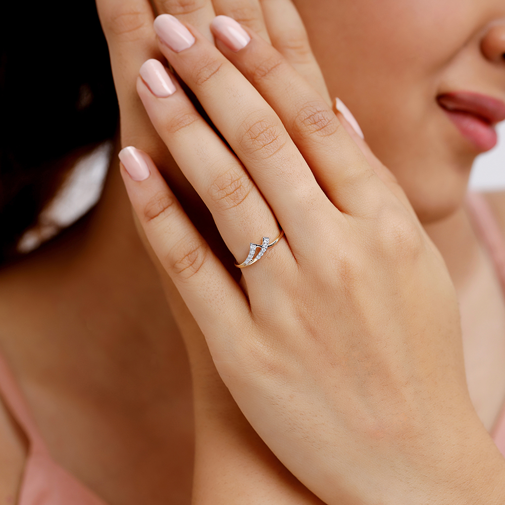 14KT Golden Twilight Diamond Finger Ring,,hi-res image number null