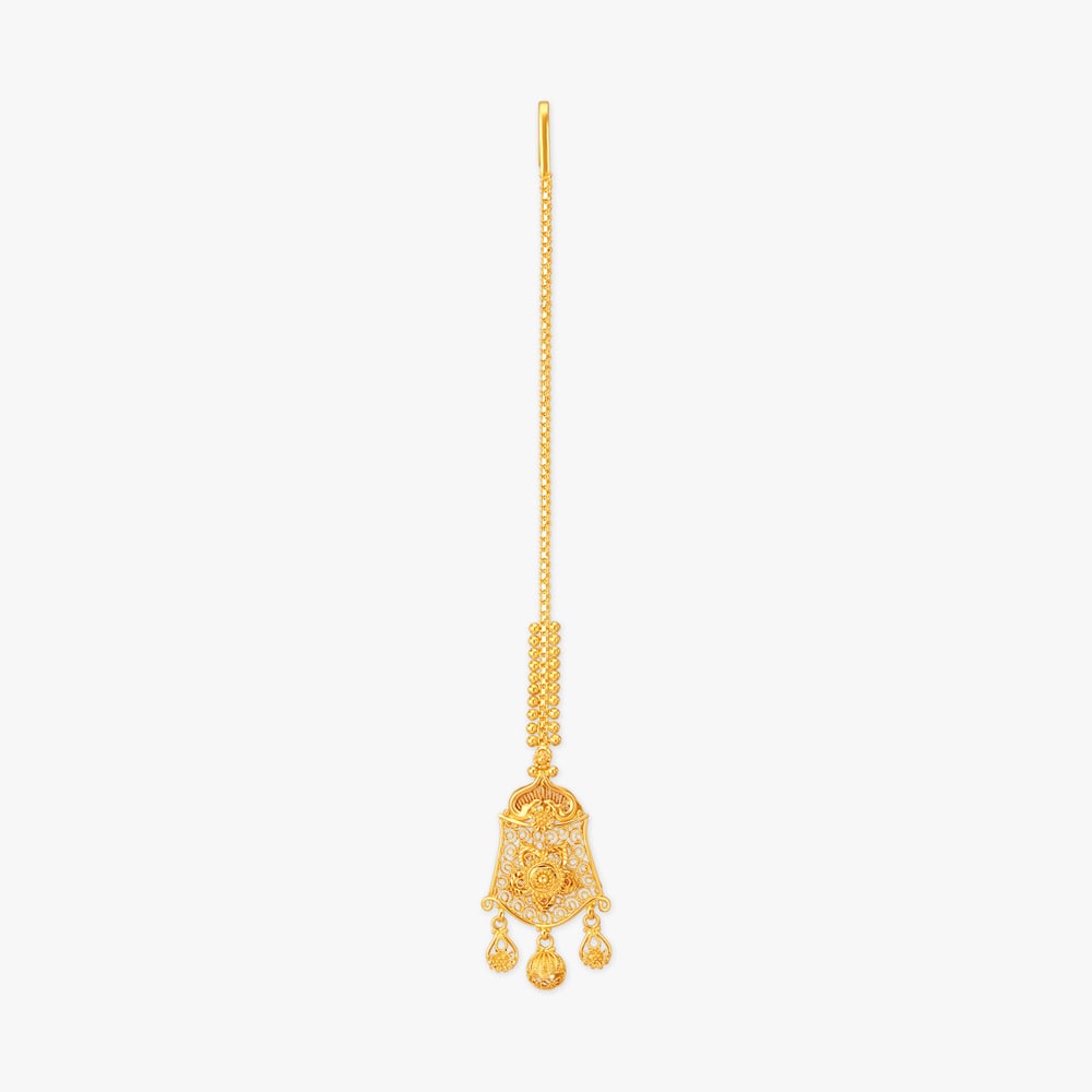 Glorious Luminance Gold Maang Tikka,,hi-res image number null